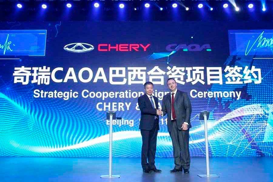 Chery concreta alianza con el fabricante de autos más grande de Brasil