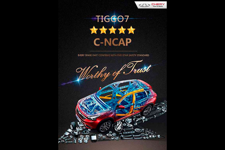 Chery Tiggo 7 ahora es 5 estrellas