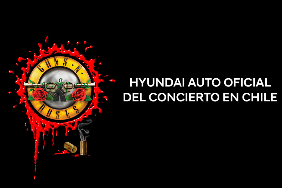 Hyundai Motor es el auto oficial de Guns N' Roses en Chile. La banda estadounidense se presentará el domingo 29 de octubre en el Estadio Nacional